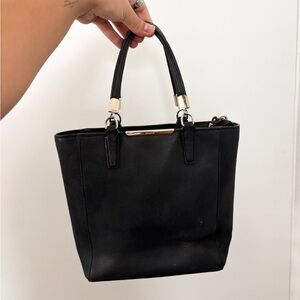 Chic Black Leather Tote Bag